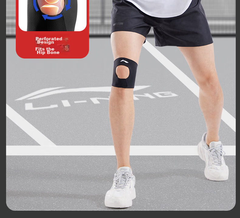 LI-NING Knee Pads Sports Running Men Women Meniscus Protective Cover Non-Slip Basketball Football Badminton Mountaineering Knee Support 11