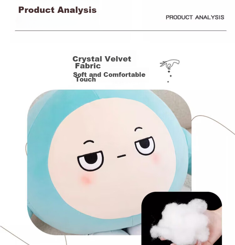 Airuisi Official Egg Party Doll Plush Toy Stuffed Animal Sleeping Pillow for Children, Boys And Girls Birthday Gift 15