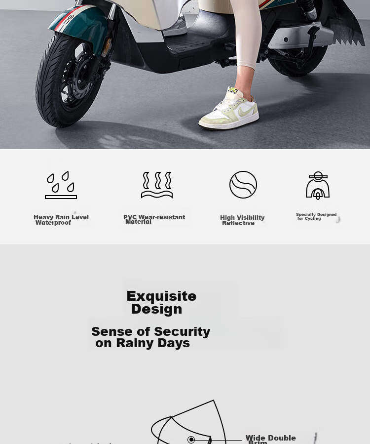 JD Original Electric Motorcycle Raincoat, Single-Person Battery Car Raincoat, Long Full-Body Storm Protection, Specially Designed for Delivery Riders 3