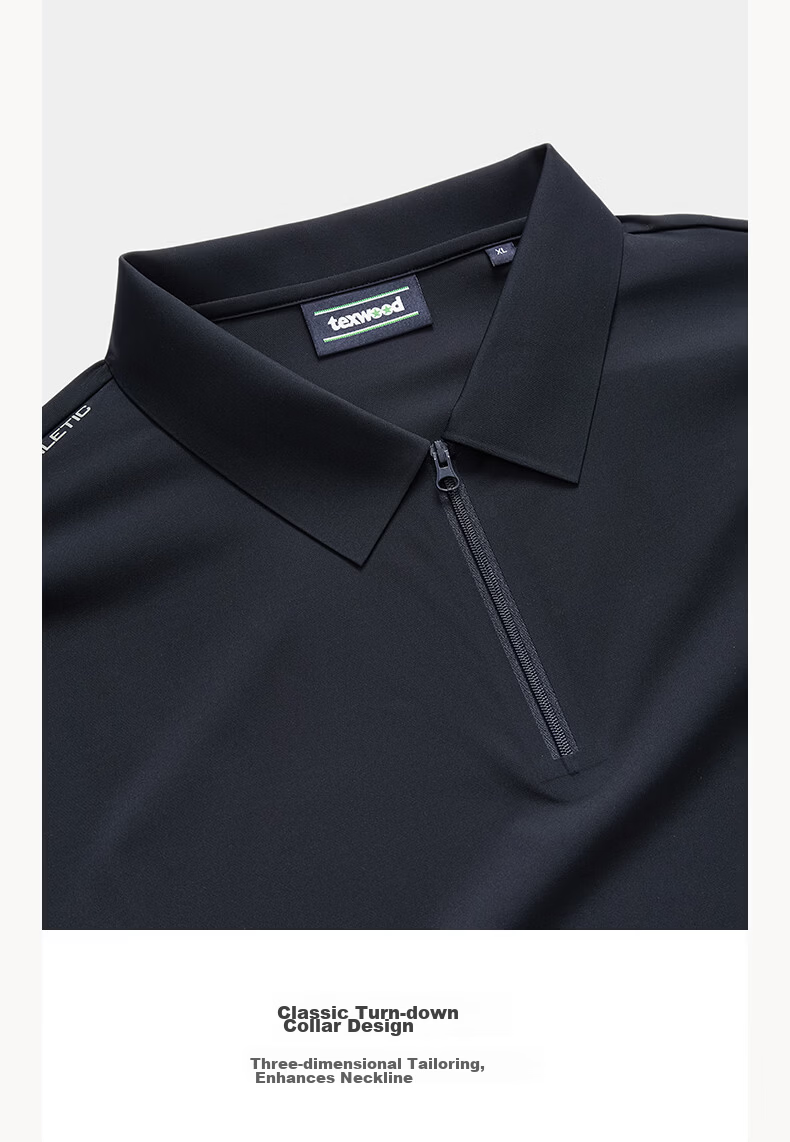 Texwood Deshi Active Apple Standard Fit Summer Lightweight Outdoor Breathable Men's Polo Shirt Navy Blue M 7