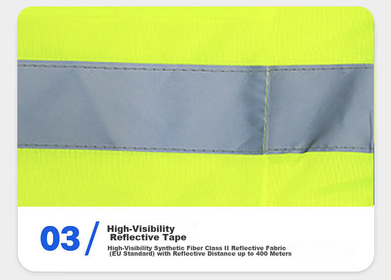 Haosikepu Reflective Vest Construction Warehouse Typhoon Warning Breathable High-Visibility Safety Vest Yellow Multi-Pocket Zipper [Same/Next Day Delivery] 13