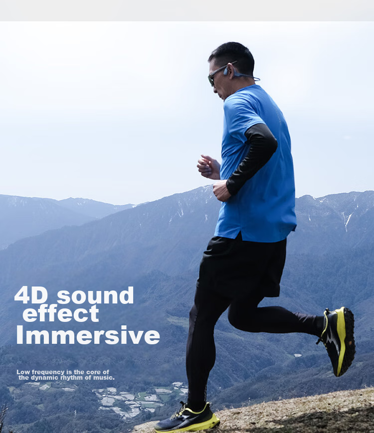 MOJAWA Terra Bone Conduction Bluetooth Headphones, Non-In Swimming Waterproof, Heart Rate Monitoring, Warning AI, Private Coaching, Marathon Running Cycling, Long Battery Life Sports Headphones, Starry Blue 13