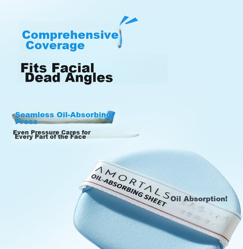 AMORTALS Ding Yuxi Same Style Puff Oil-Absorbing Paper Facial Special Refreshing Micro Powder Cream Face Paper Makeup Touch-Up for Men and Women 11