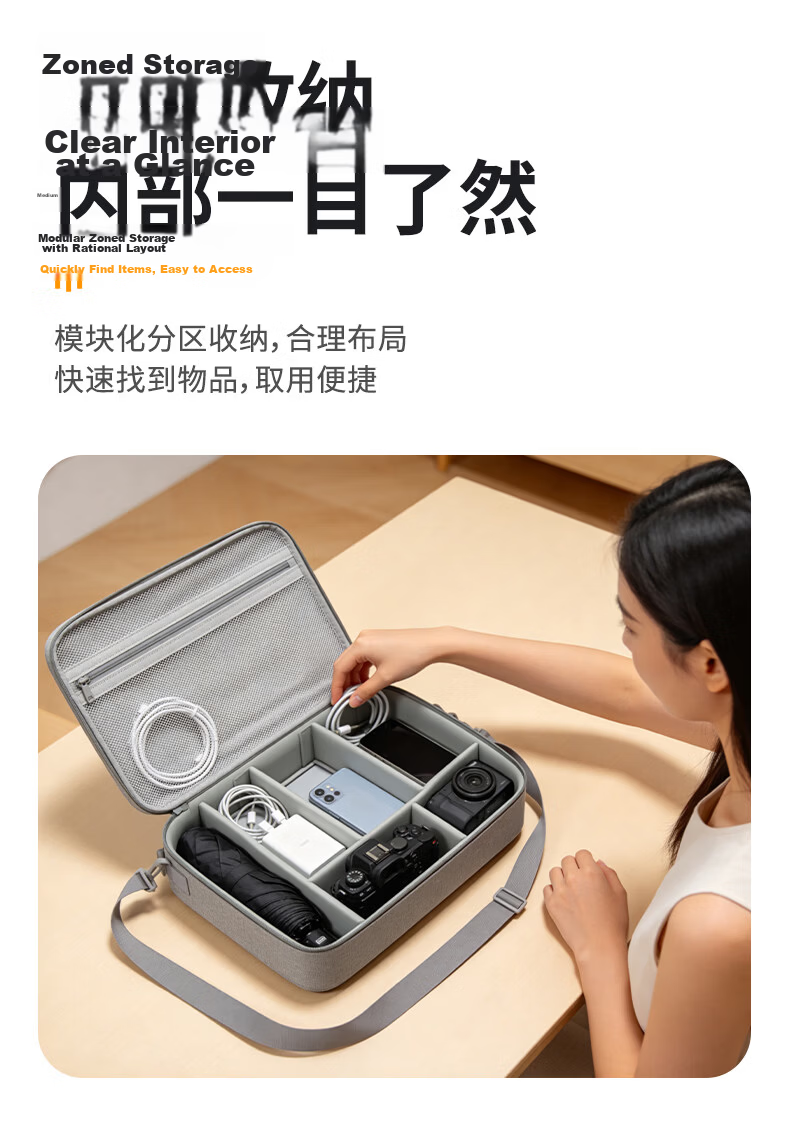 HP Storage Bag Camera Carrying Case Portable Earphone Power Bank Accessory Bag DSLR Sports Camera Shockproof Bag 3