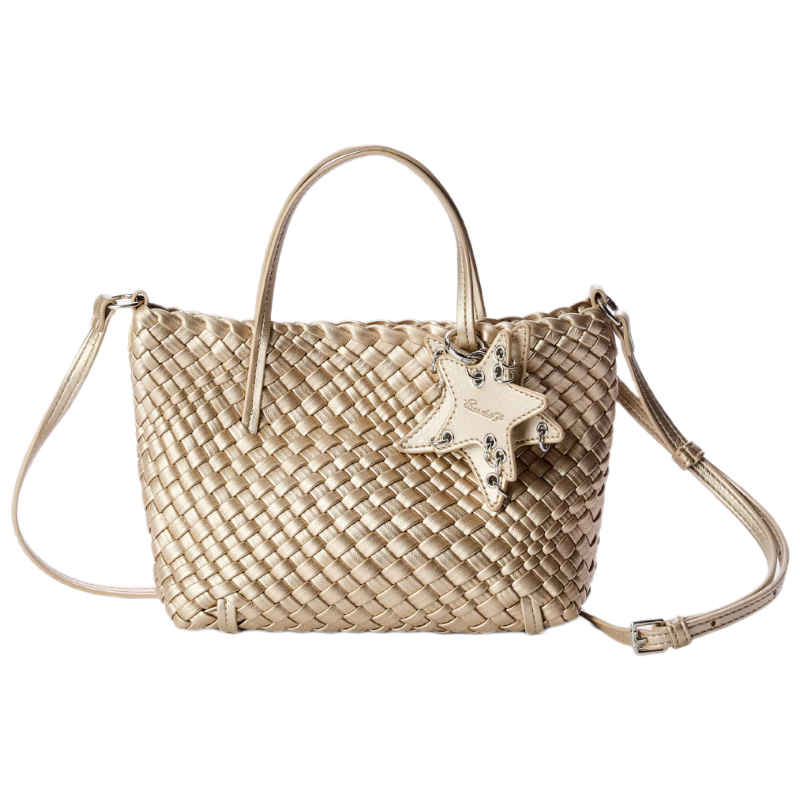 ECODAY Original Design Horizontal Woven Bag Vegetable Basket Luxury Lightweight Shoulder Crossbody Handbag Birthday Gift for Best Friend
