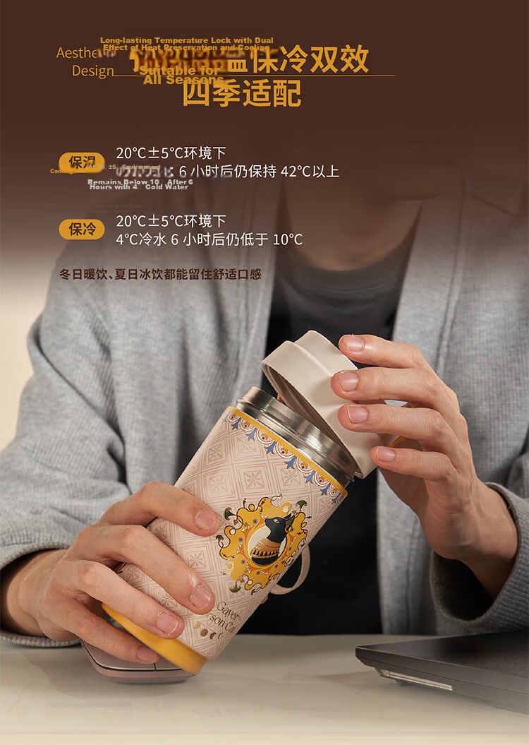 British Museum Starry Sky Portable Coffee Thermos Insulated Water Bottle Creative Gift High-Value Birthday Present for Girls 13