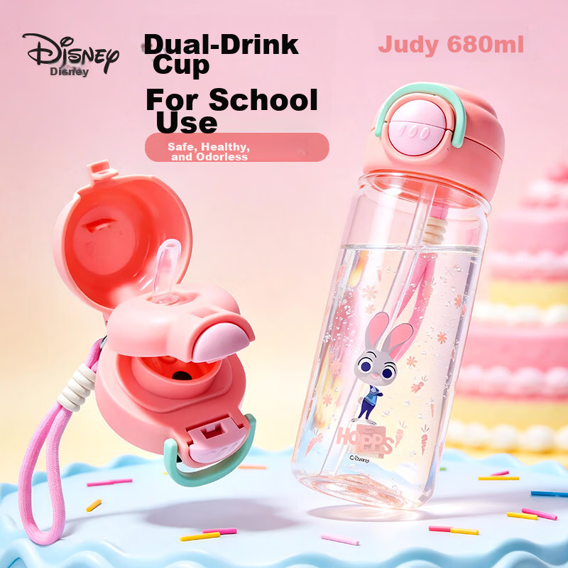 Disney Kids Sports Water Bottle Large Capacity Outdoor Fitness Hydration Durable Portable Bottle