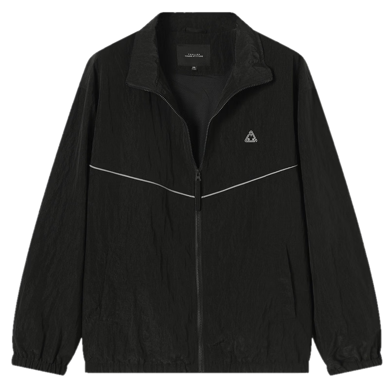 TonLion 2026 Spring New Men's Jacket Cardigan Stand Collar Casual High-End Black Outdoor Sports Style