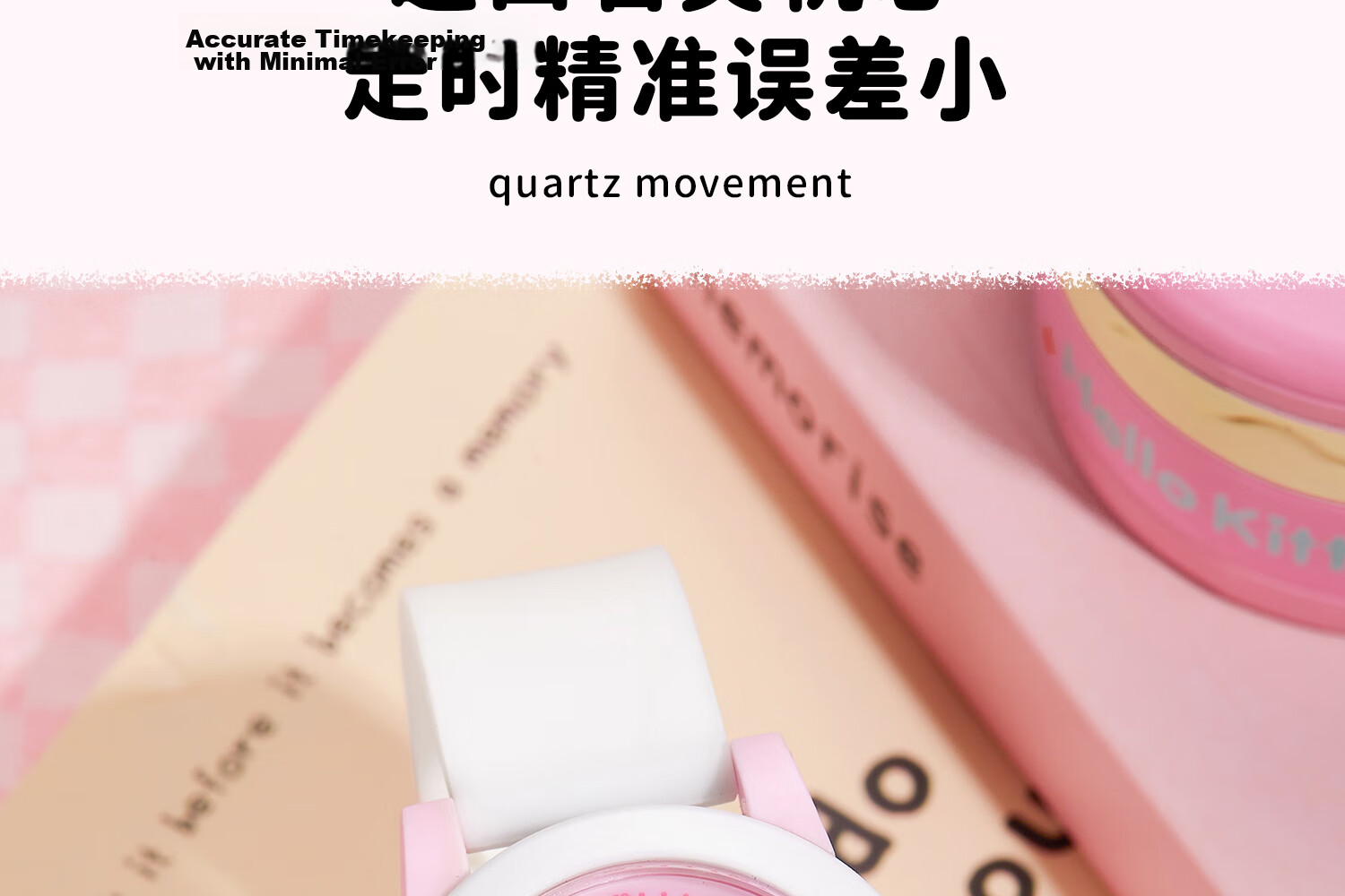 Hello Kitty Children's Watch for Ages 6-16, Luminous Waterproof Quartz Wristwatch for Elementary and Middle School Girls 2195 8