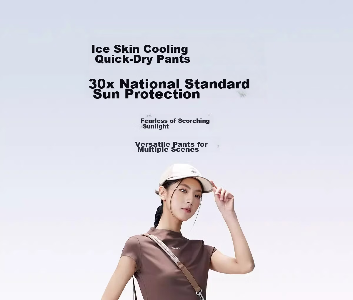 Camel Women's Outdoor Quick-Dry Pants Spring Summer Woven Cool Breathable Moisture-Wicking High UV Protection Hiking Mountaineering Trousers for Men 1