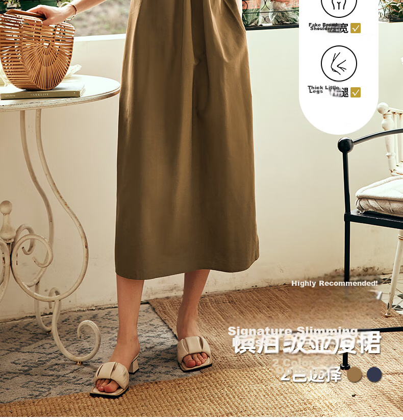 Olrain Sleeveless Halter Neck Dress Women Spring Summer Loose Vacation Spaghetti Strap Maxi Dress Purple L 2