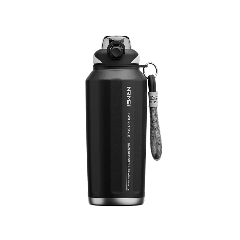 NRMEi Insulated Water Bottle, Large Capacity, for Men, 316 Stainless Steel, Suitable for Teenagers Aged 12-18, Students, Outdoor Sports, with Straw