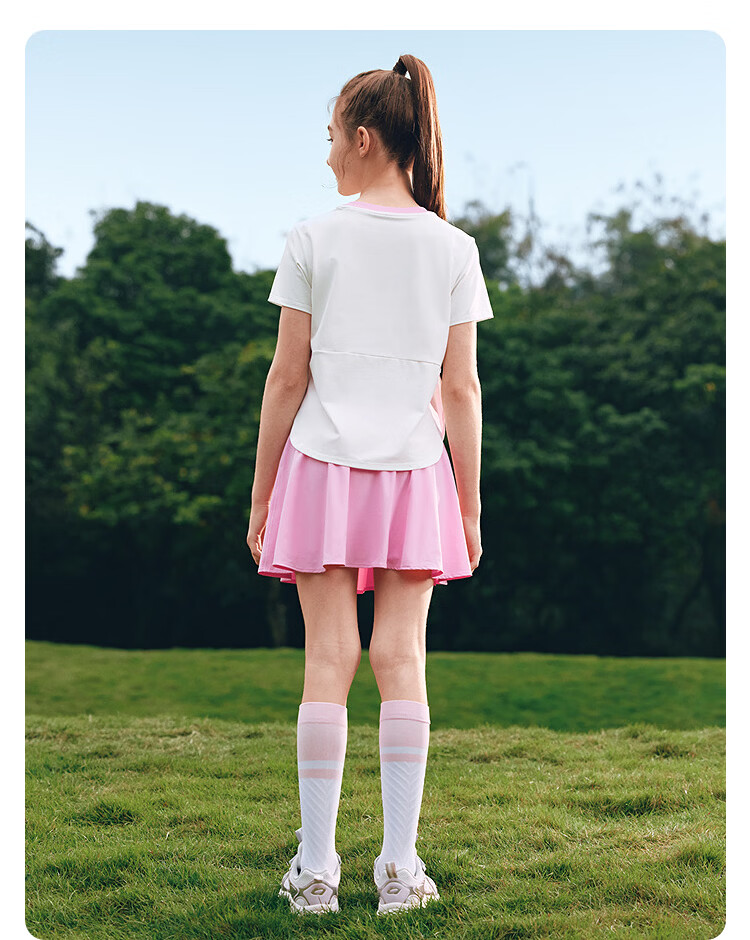Balabala Girls' Short Sleeve Set Children's Two-Piece T-Shirt 2026 Summer Cool Sun Protection Quick-Dry Skirt Sportswear 20