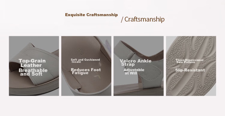 Red Dragonfly Women's Sandals New Soft Sole Middle-aged and Elderly Mom Shoes Thick Sole Lightweight Casual Open Toe Shoes WTK264981 Off-white Size 38 2