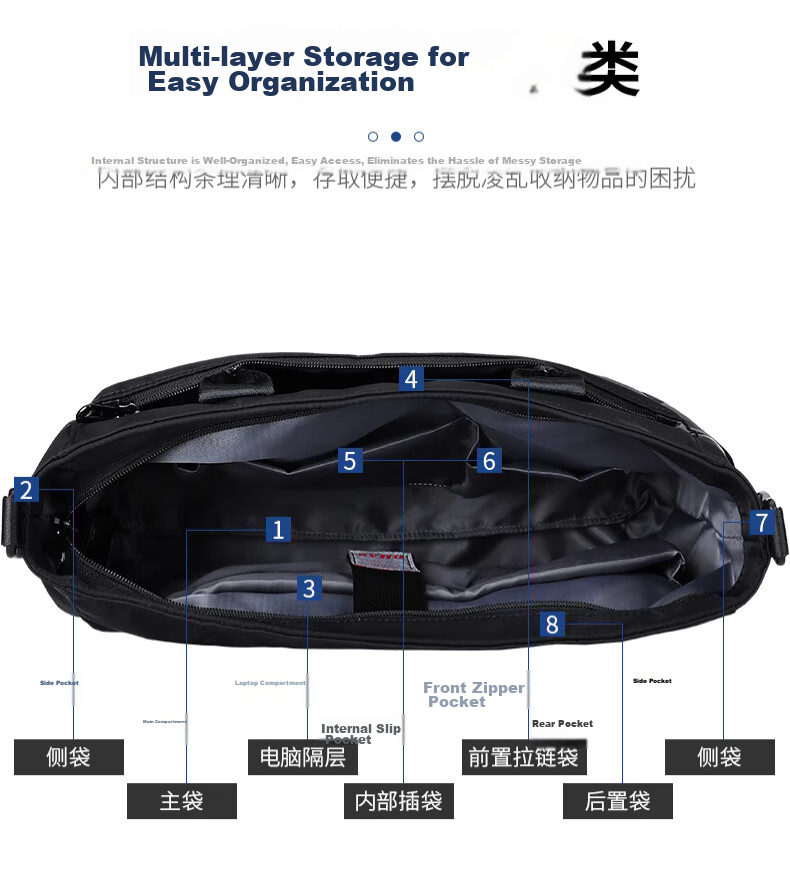 BJIAX Business Briefcase Men Large Capacity Shoulder Bag Korean Style Meeting Fashion 14-inch Laptop Bag Gift 6