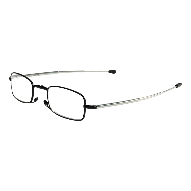 MUISE Anti-Blue Light Reading Glasses, Foldable, Portable, Lightweight, High Definition M001R CO1 Classic Black, 100 Degrees, for Ages 45-49