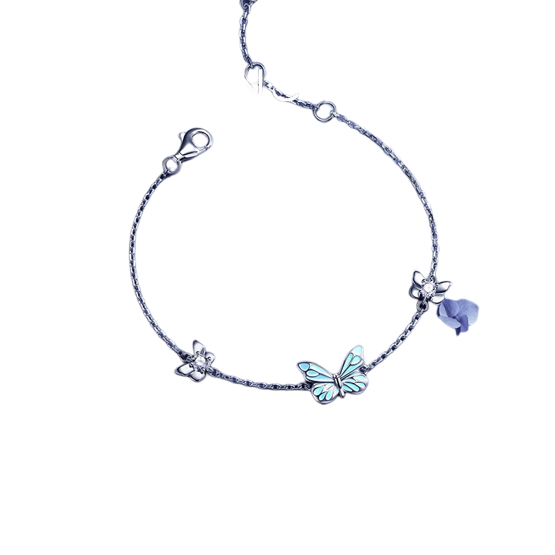 Fanci Butterfly Glow Bracelet for Women, Silver Luminous Night Light Birthday Anniversary Gift for Girlfriend