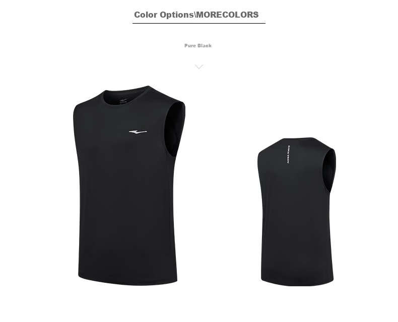 Erke Men's Sports Vest Summer Moisture-Wicking Quick-Dry Ice Feel Crew Neck Sleeveless T-Shirt Outdoor Casual Base Layer Shirt 28