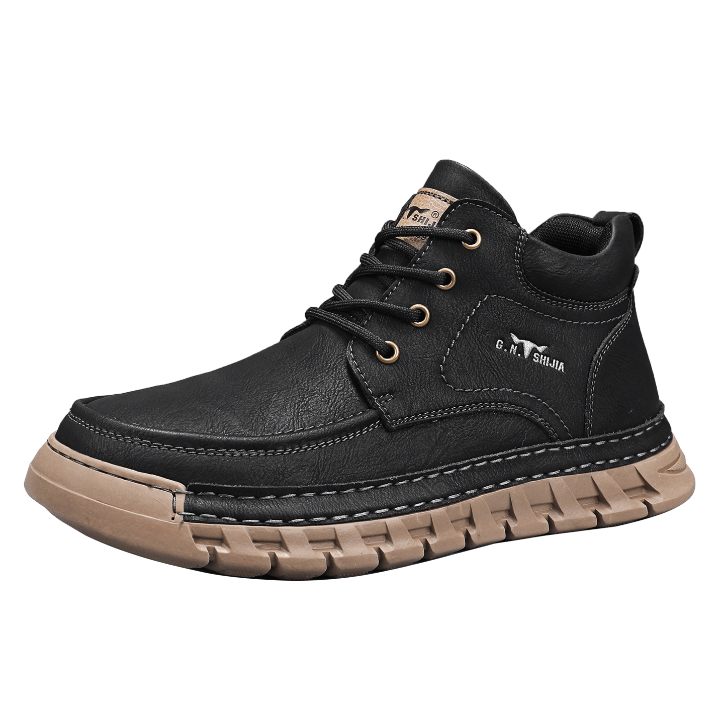 Bull Family Big Head Martin Boots Men Autumn Winter New British Retro Mallard Work Boots Outdoor High Top Sneakers Men