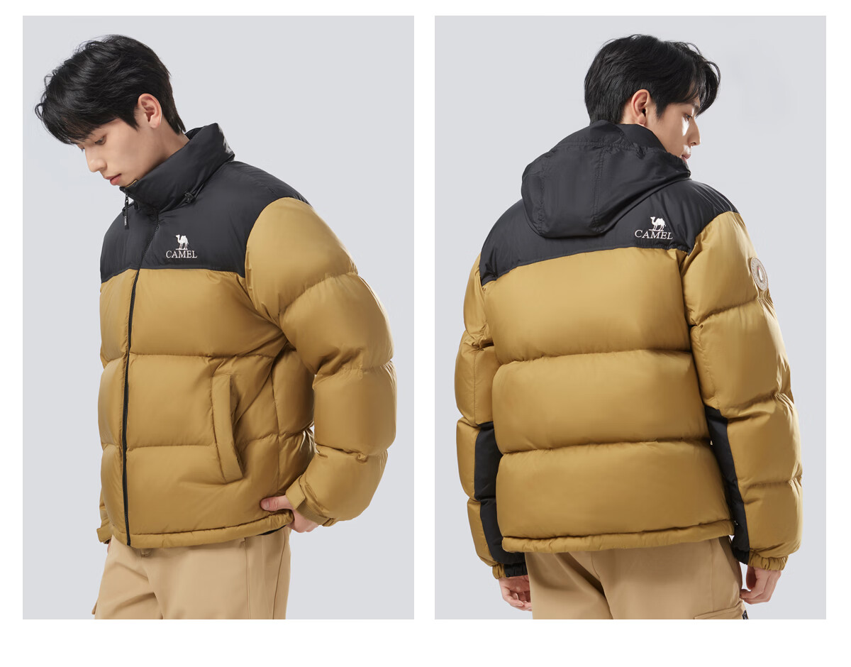 CAMEL Flame Mountain down Jacket 2.0 Wang Junkai Edition [Wang Zhe Kai Armor] Men's Thickened Warm Coat for Winter 38