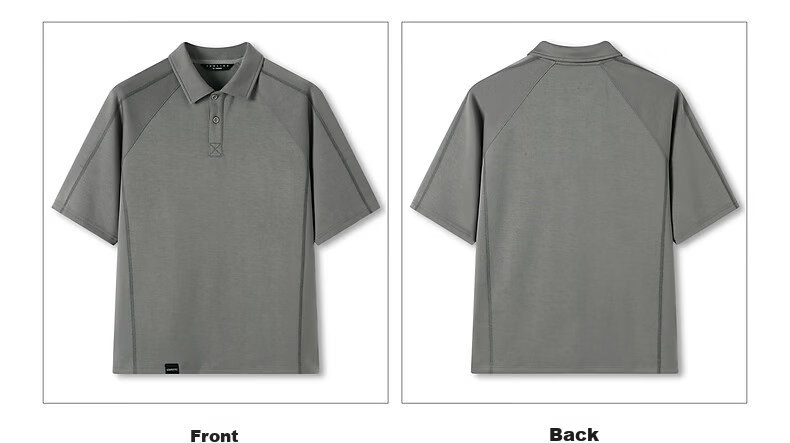 TonLion Men's Short Sleeve Polo Shirt 2026 Summer New Design Black Loose Fit Youth Versatile Top 17