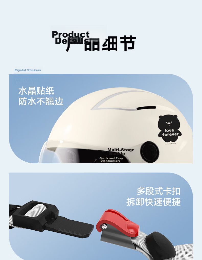 Yadea Four Seasons Helmet 3C Certified New National Standard Class A Breathable Modern Radiance Q50 White Shark Unisex Commuter Half Helmet Gray 12