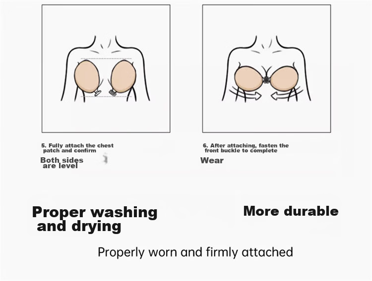 Urban Beauty Women's Adhesive Bra Pads Small Chest Thickened Push-Up Bra Inserts Gather Lift Invisible Breast Pads for Wedding Dress Photography 18