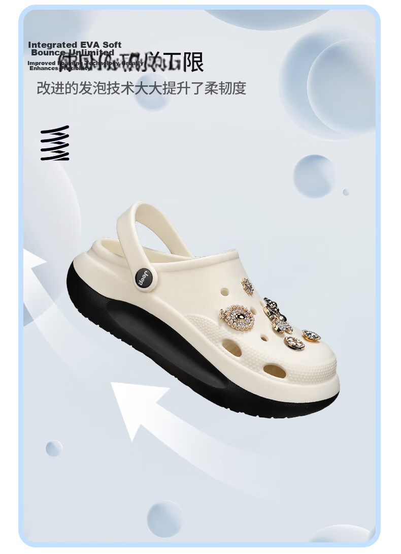 JEEP Women's Casual Hole Shoes Sandals Water-Resistant Outdoor Driving Shoes Black Size 36-37 12