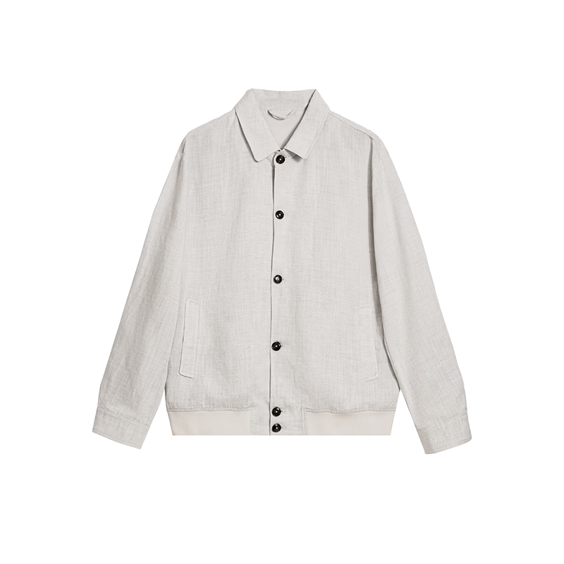HAUT TON Vintage Style Linen Lyocell Knit Casual Jacket Men's Coat 2026 Spring Autumn Cardigan Shirt 6046