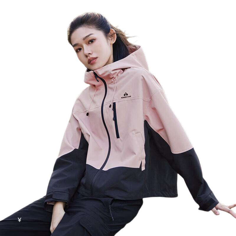 Pioneer Camp New Women's Jacket, Windproof And Waterproof Long-Sleeve Coat, Outdoor Short Jacket, Women's Hooded Spring And Autumn Commuter Wear