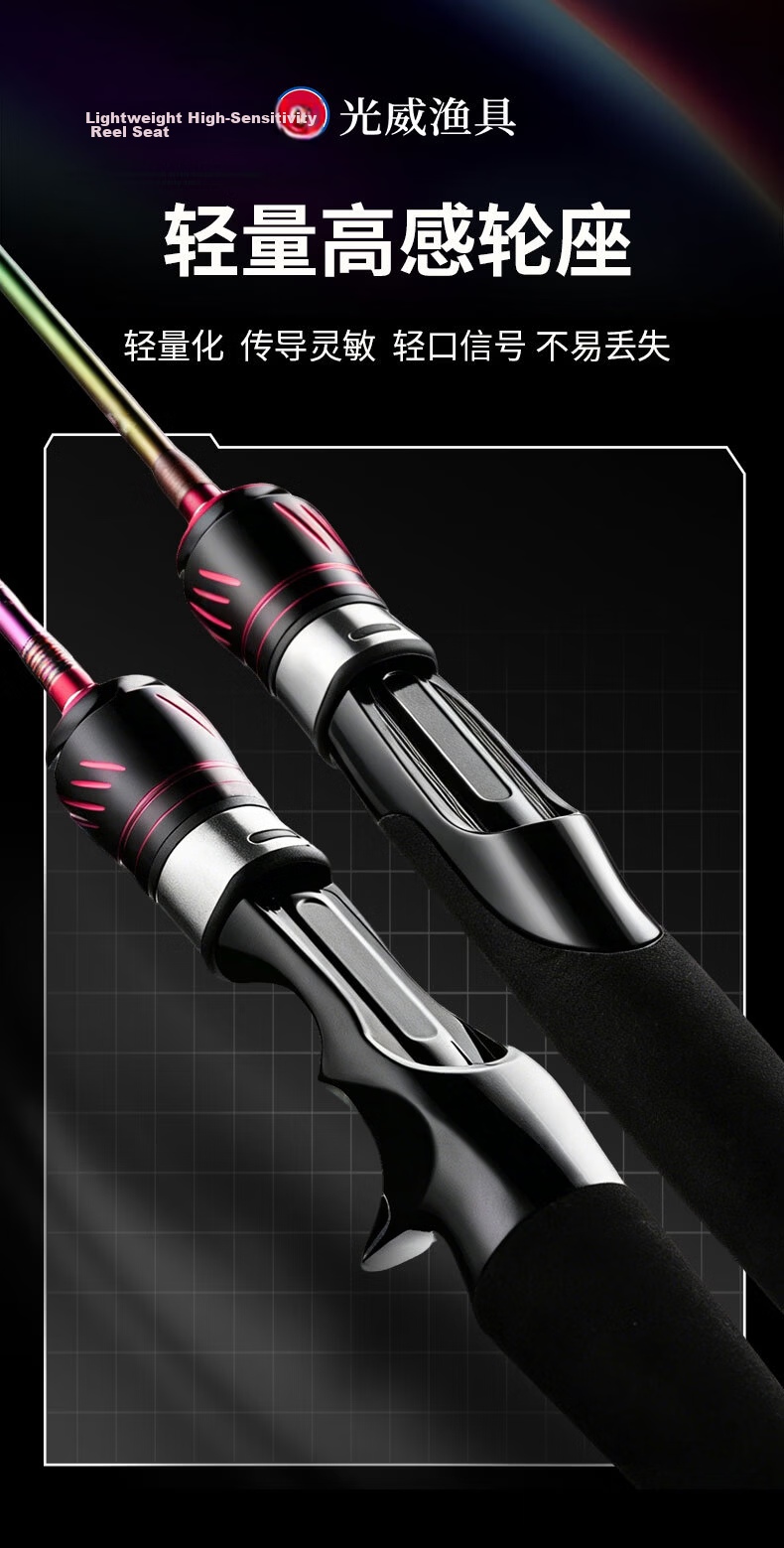 GW 1.37m Gun Handle Sea Pattern Makou Water Drop Reel Lure Set UL Light Micro Lure Fishing Rod 10