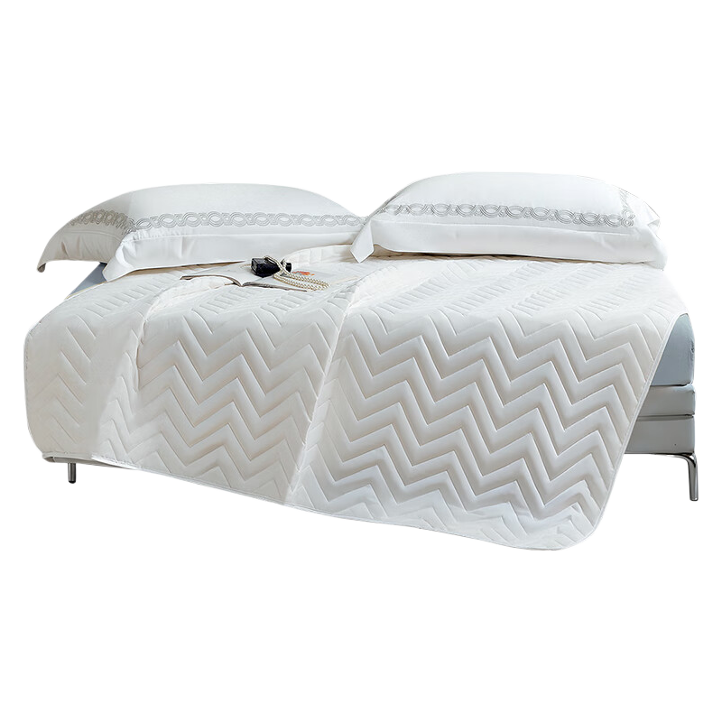 FUANNA Home Textile Mattress Protector, Washable Class A Soybean Mattress Pad, Foldable Tatami Anti-Dirt Pad for 1.8-Meter Bed, White