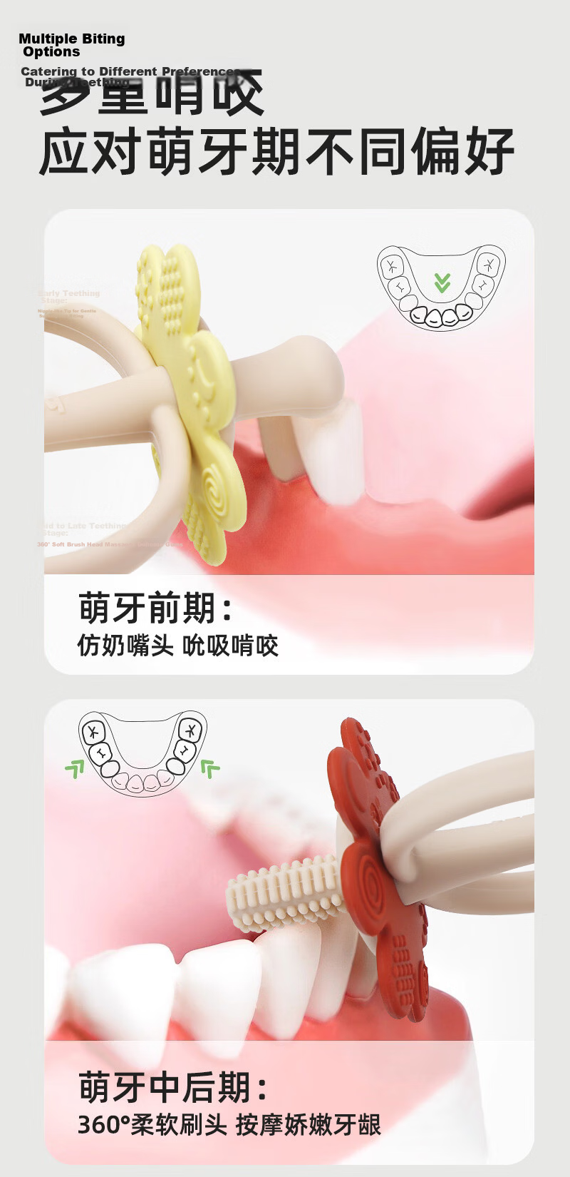 Haakaa Flower Teether Chew Stick Baby Infant Anti-Hand Biting Teething Toy for 3 to 6 Months and Older Babies 7