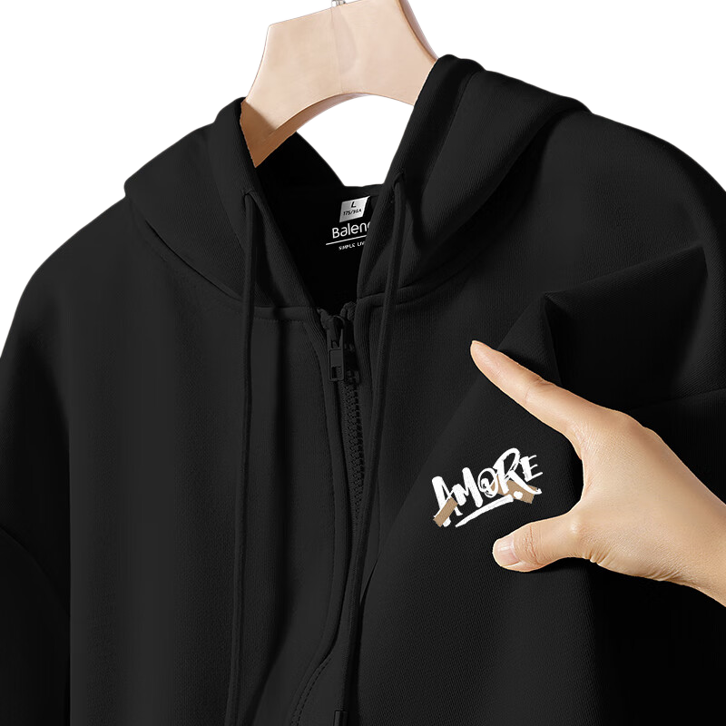 Baleno Men's Hooded Sweatshirt Autumn Youth Sports Casual Zip-up Long Sleeve Loose Trendy Jacket