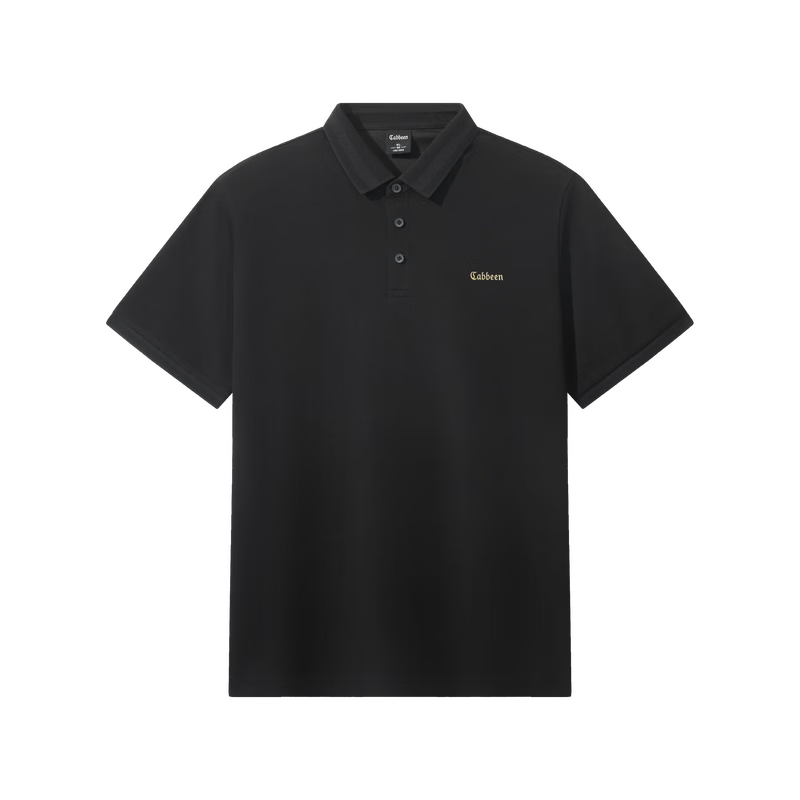 CABBEEN Pik Da Zhu Di Men's Polo Shirt Honeycomb Texture Crisp Shape 2026 Summer Short Sleeve Breathable Polo Shirt