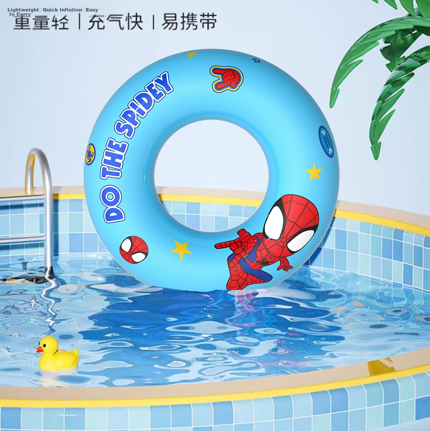 Disney Kids Thickened Anti-Tip Swimming Ring Unisex Baby Large Buoyancy Underarm Swim Ring D95414 Elsa 60 7