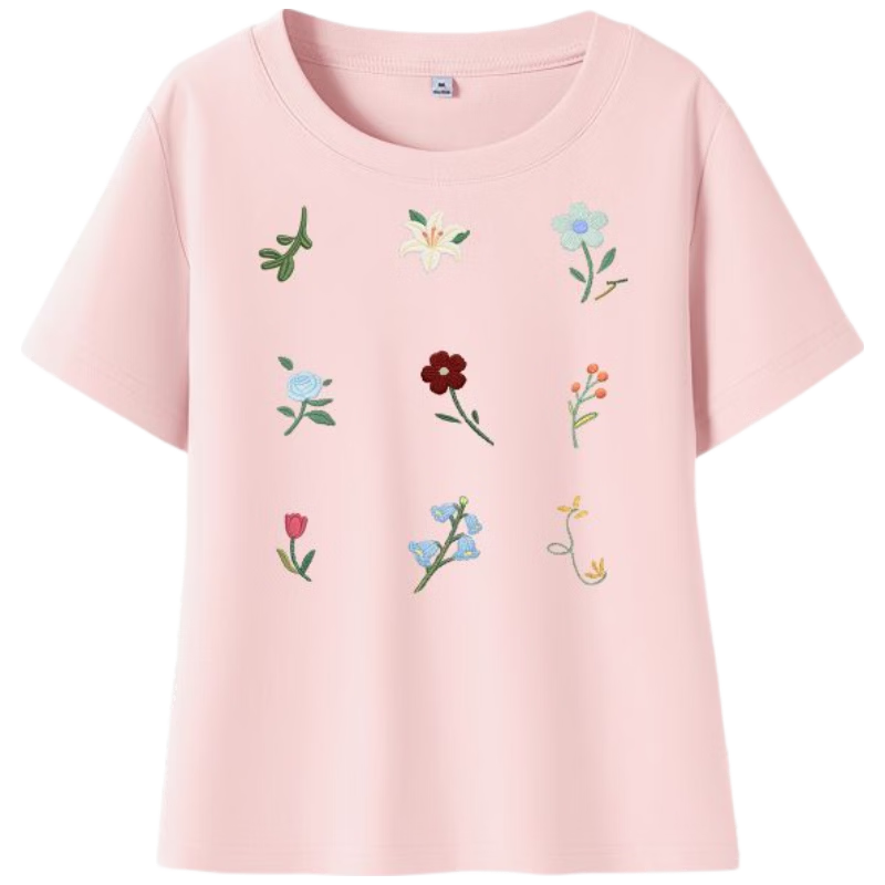 TonLion Women's Slim Fit Short Sleeve T-Shirt, Round Neck, New Sexy Petite Skin-Friendly Inner Wear