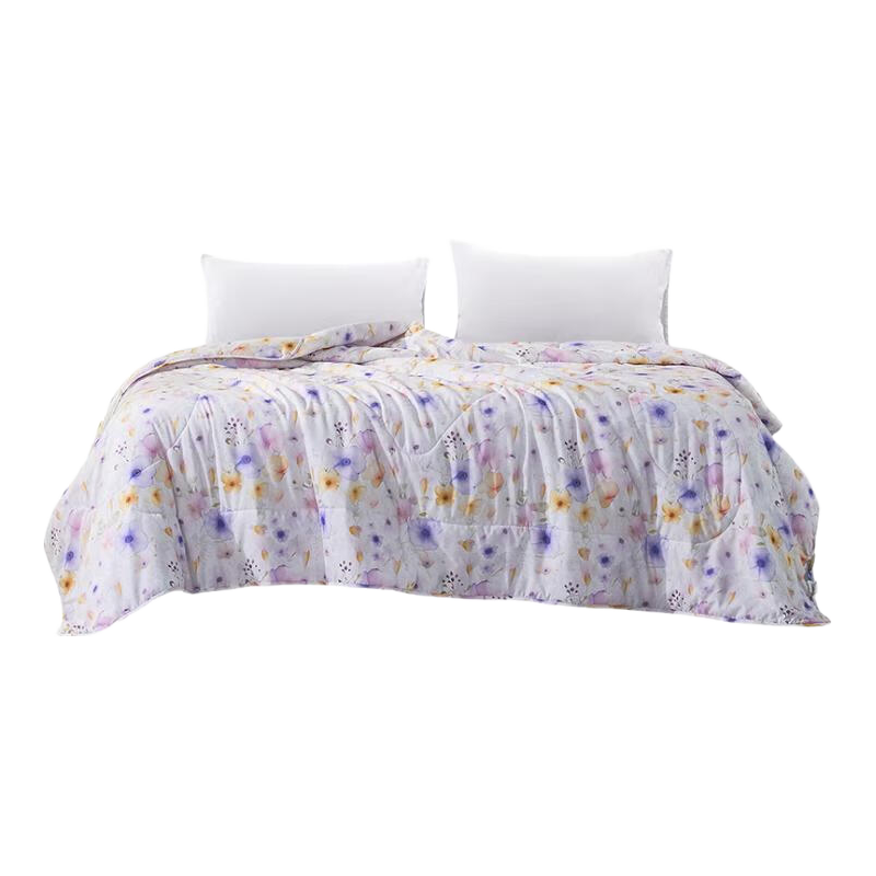 FUANNA Summer Quilt, Seven-Hole Antibacterial Air Conditioning Quilt, Washable Double Bed Summer Quilt, Summer Seasonal Comforter, 2.8 Jin (1.4 Kg), 203x229cm