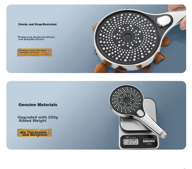 JROR [Seiko] High-Pressure Shower Head Large Panel Three-Mode Handheld Shower Bathroom Showerhead 21