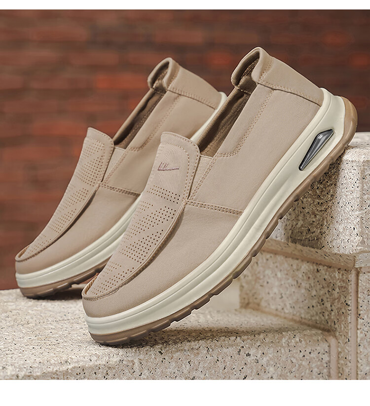 Warrior Official Slip-On Men's Shoes Summer 2026 New Breathable Mesh Dad Old Beijing Cloth Shoes Khaki Size 39 14