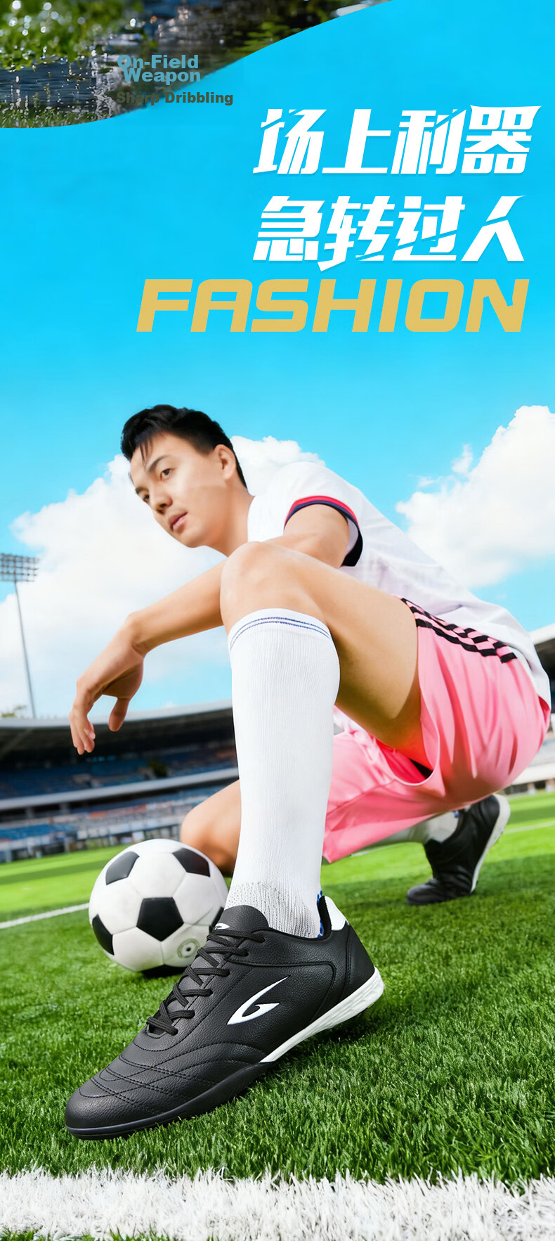 Delhui Football Shoes TF Turf Studs Unisex Youth Adult Non-Slip Wear-Resistant Soccer Cleats White Black Size 38 2