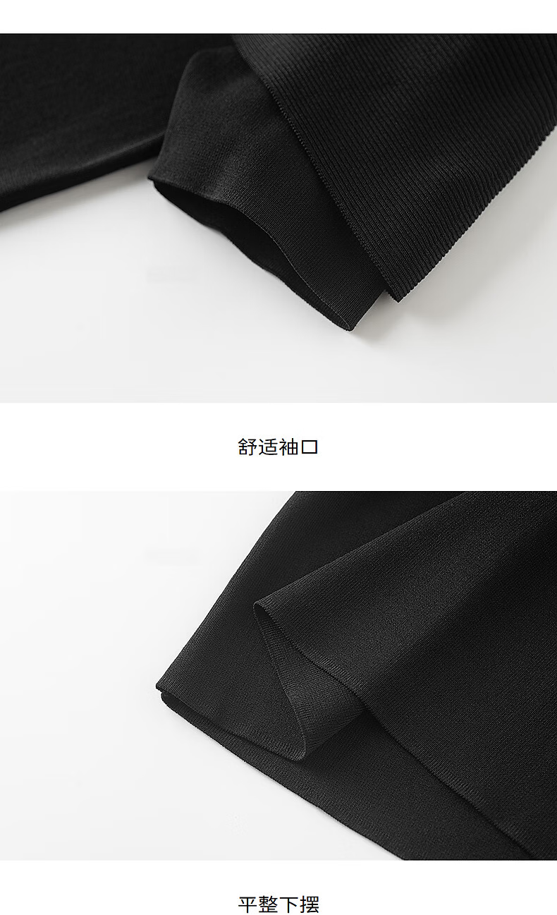Yixiang Liying Black Off-Shoulder Knit Top Women New Short Sleeve Square Neck Blouse Lanye Black 160/84A/M 33