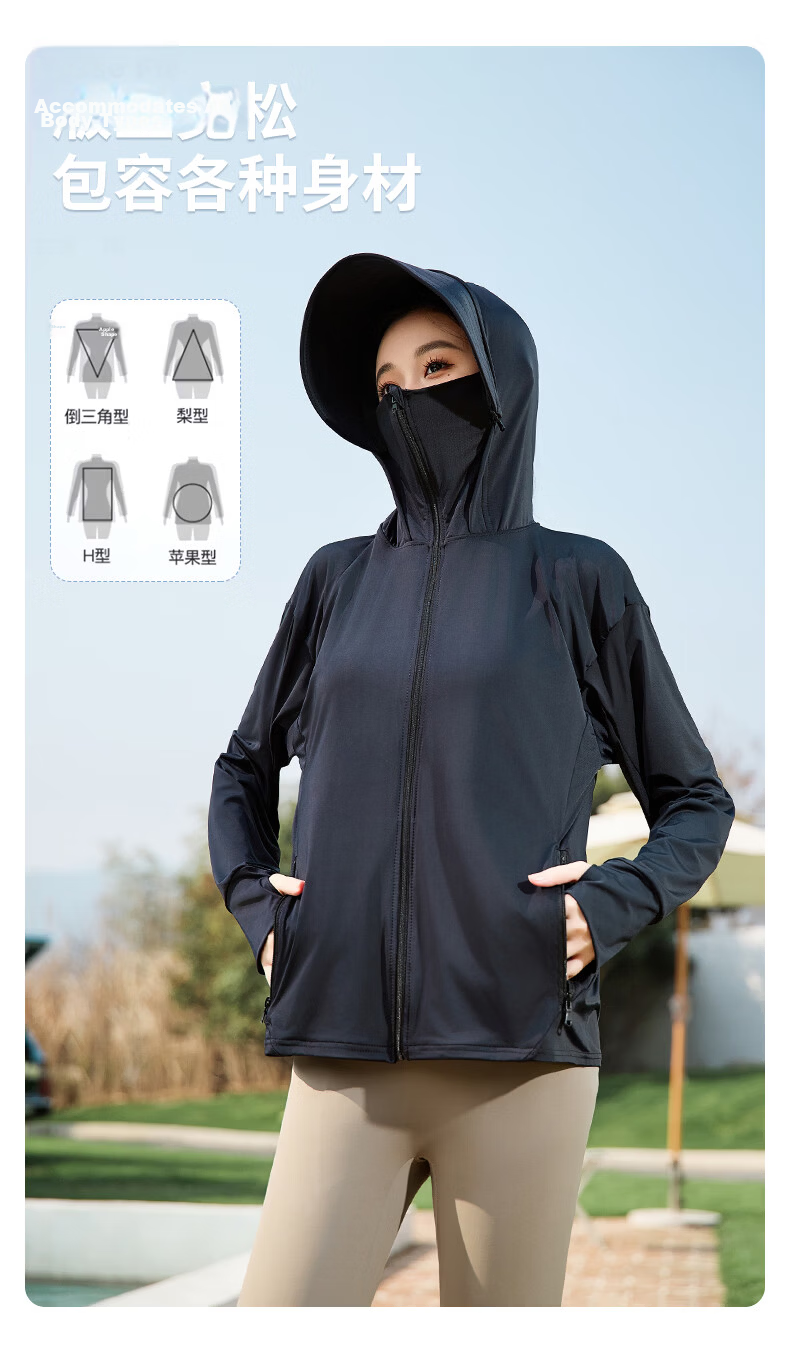 Combo Women's UV Protection Sun Shirt Summer New Cool Breathable High SPF Outdoor Sun Jacket Skin Coat 18