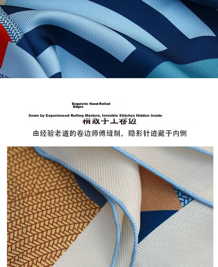Lagur Qingfeng Zilai - Artistic War Horse Double-Sided Twill Satin 100% Mulberry Silk Square Scarf for Women Artistic War Horse 7