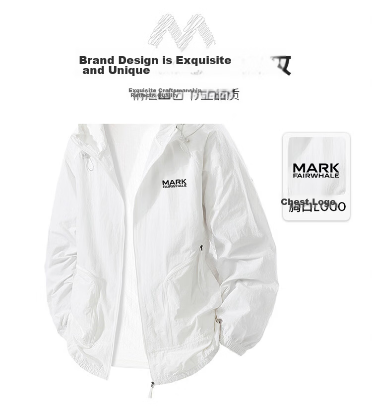 MARK FAIRWHALE Ice Silk Lightweight Sun Protection Jacket Unisex Summer UPF50+ UV Protection Breathable Couple's Coat Green 2XL 9
