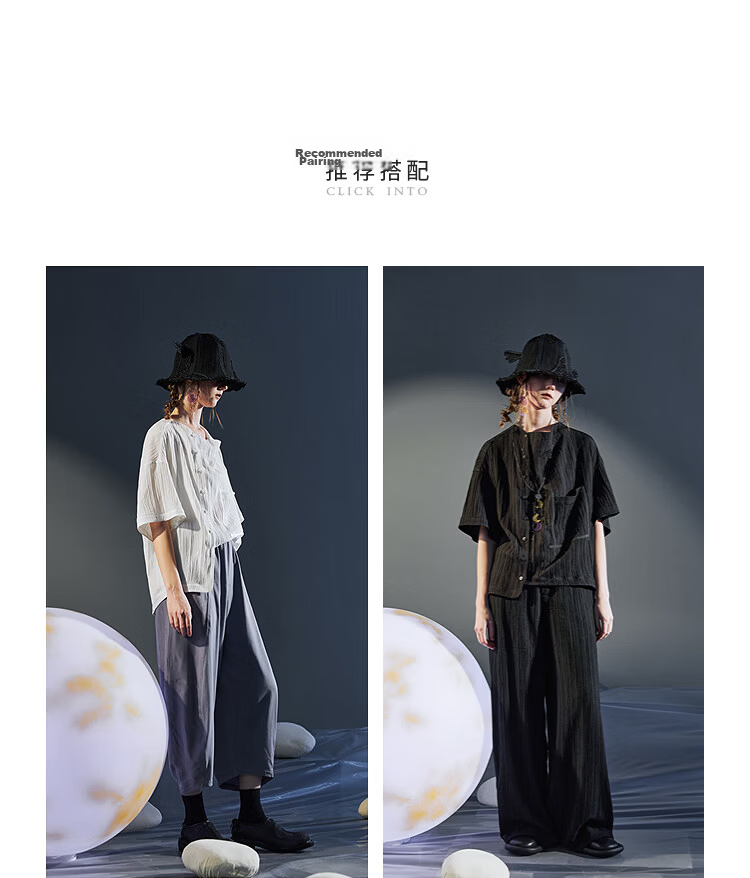 Rizhuo Original White Scoop Neck Short Sleeve Shirt 2025 Summer New Wave Pattern Loose Side Placket Niche Women's Shirt 5