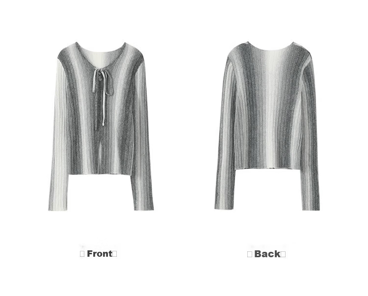 MT Sweet Cool Gradient Seasonal Casual Versatile Fashion Trendy Gradient Long Sleeve Pullover Sweater 10