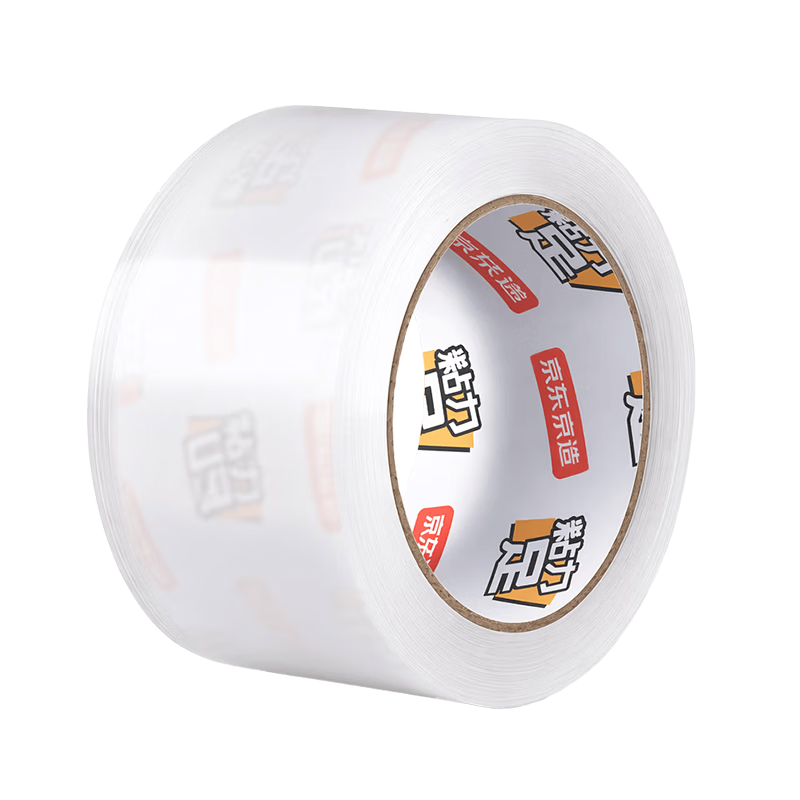 JD Original Packing Tape, Transparent Adhesive Tape, 48mm X 100y X 45μm (91.4m/roll), High-Adhesion Tape for Express Delivery Packaging, Factory Warehouse Home Office Supplies, 6 Rolls Per Pack