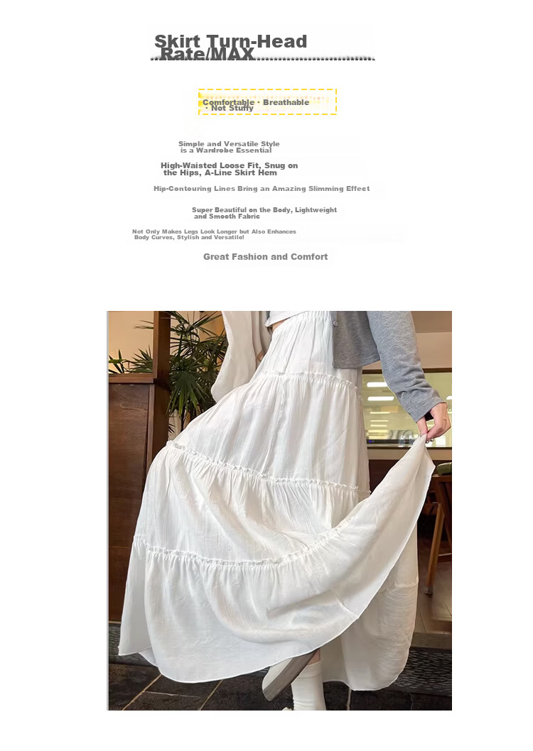 Free Style Cake Half-Length Skirt Women 2026 Spring Summer New High Waist A-Line Mid-Length Ballet Fairy Puff Skirt 2