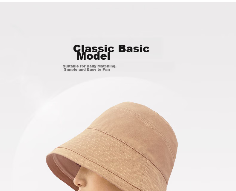 QUEEN.EASY Women's Fisherman Hat Sun Protection Summer Outdoor Beach Compact Versatile Face-Shielding Bucket Hat Sun Hat 5